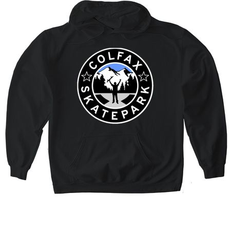 Colfax Skatepark, a Black Gildan Softstyle Pullover Hoodie