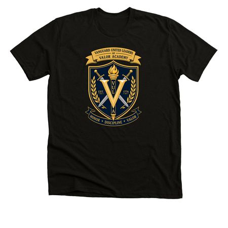 Vanguard United Leaders of Valor Academy, a Solid Black Blend Premium Unisex Tee