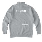 {everyday} essentials, a Grey Heather Midweight Quarter Zip Pullover (back-view)