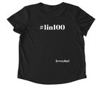 {everyday} essentials, a Space Black Allmade Eco Triblend Women?s Scoop Neck Tee (back-view)