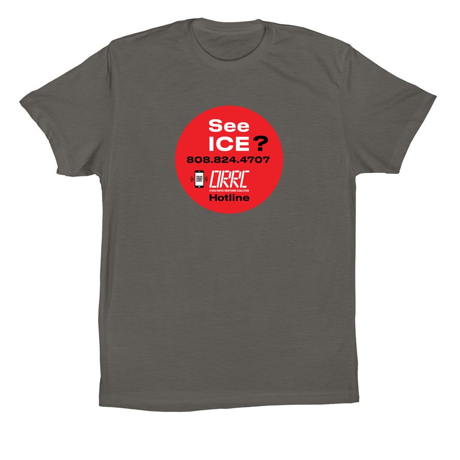 Red Circle (design on front only), a Asphalt Premium Cotton Tee
