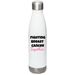 Amy's ARMY Water Bottle, a White Stainless Steel Water Bottle (back-view)