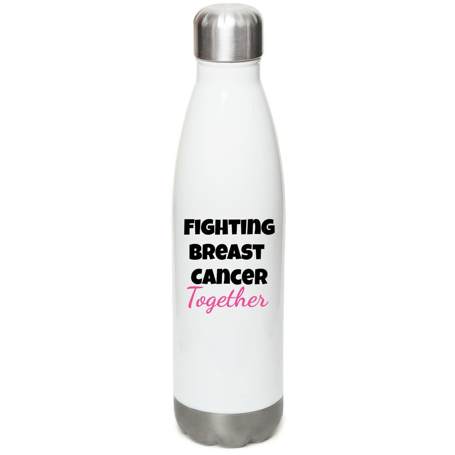 Amy's ARMY Water Bottle, a White Stainless Steel Water Bottle (back-view)