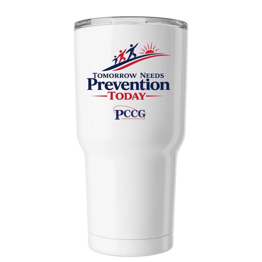 Tomorrow Needs Prevention Today&nbsp;Tumbler, a White Insulated Tumbler