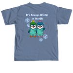 It's Always Winter In The OR, a Blue Jean Comfort Colors Unisex Tee (back-view)