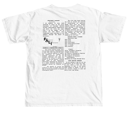 Retro FALI, a White Comfort Colors Unisex Tee (back-view)
