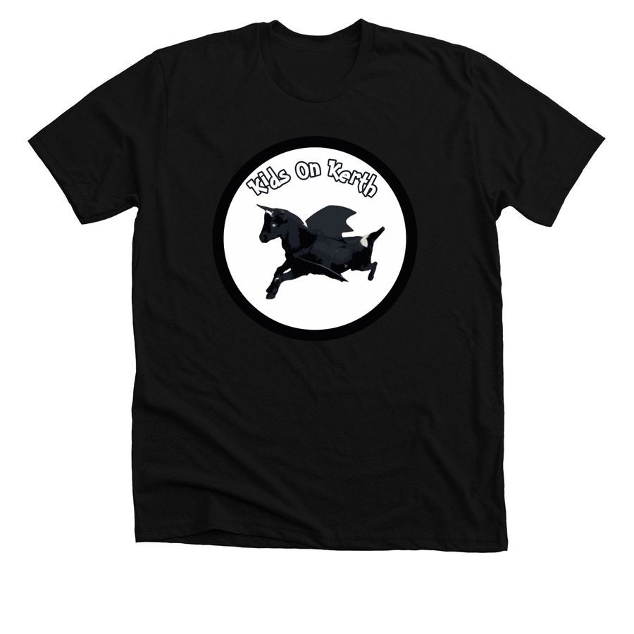 Kids On Kerth Bat Goat, a Solid Black Blend Premium Unisex Tee