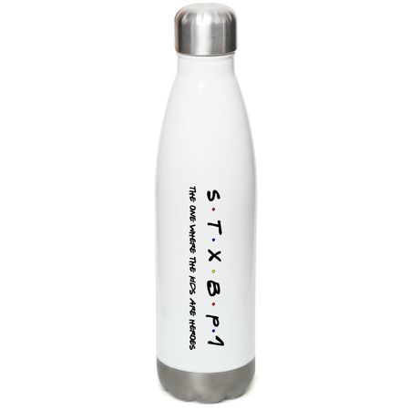 STXBP1 Water Bottle, a White Stainless Steel Water Bottle