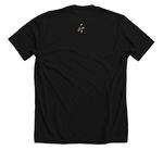 "Bam Bam" Barham, a Solid Black Blend Premium Unisex Tee (back-view)