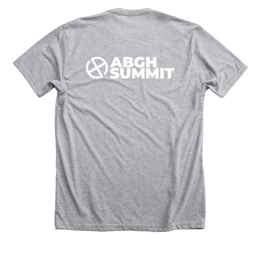 Defend. Educate. Inspire., a Athletic Heather Premium Unisex Tee (back-view)