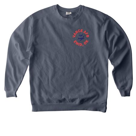 Vance Circle - Small, a Denim Comfort Colors Crewneck Sweatshirt