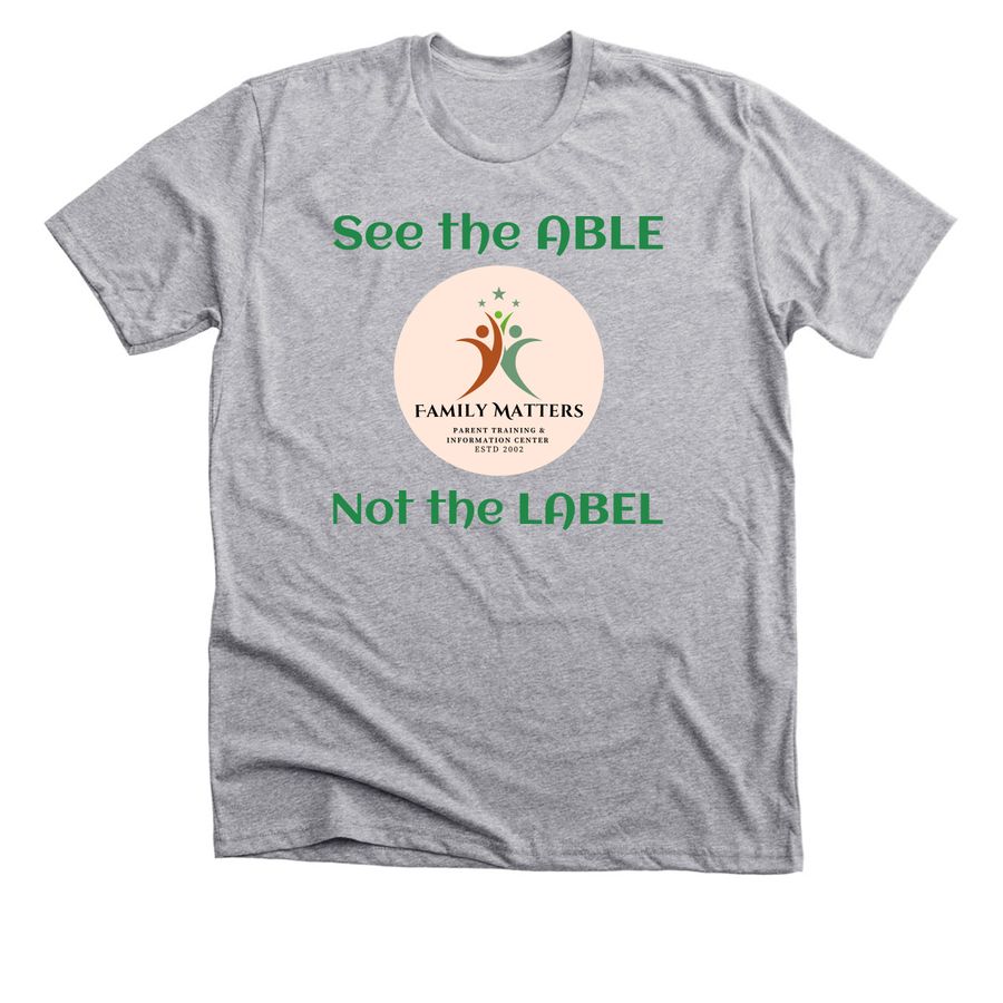 Family Matters PTIC&nbsp;, a Athletic Heather Premium Unisex Tee