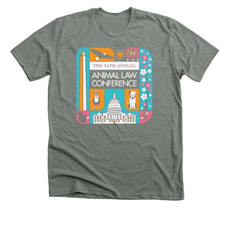 34th Annual Animal Law Conference - Exclusive, a Deep Heather Premium Unisex Tee