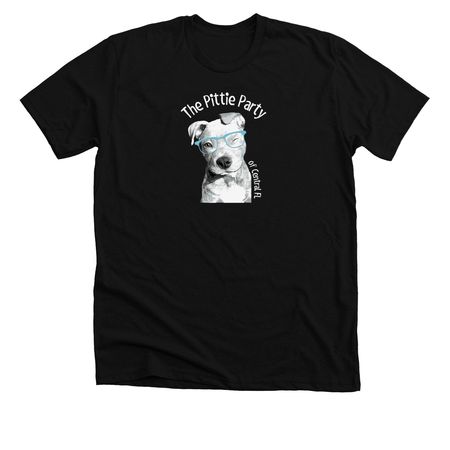 The Pittie Party Dog Glasses, a Solid Black Blend Premium Unisex Tee
