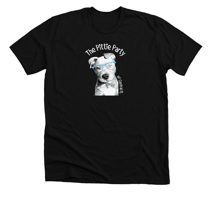 The Pittie Party Dog Glasses, a Solid Black Blend Premium Unisex Tee