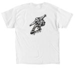 Limited Edition Go Skate Turtle, a White Classic Unisex Tee (back-view)