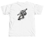 Limited Edition Go Skate Turtle, a White Comfort Colors Unisex Tee (back-view)