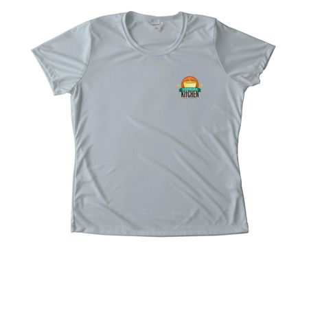 Peoria feeds Peoria, a Silver Women's Performance Tee