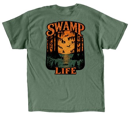 Swamp Life, a Military Green Classic Unisex Tee
