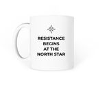 Sip & Support, a White Coffee Mug (back-view)