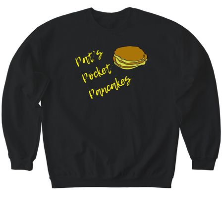 Pouch Pancakes 2.0, a Black Softstyle Crewneck Sweatshirt