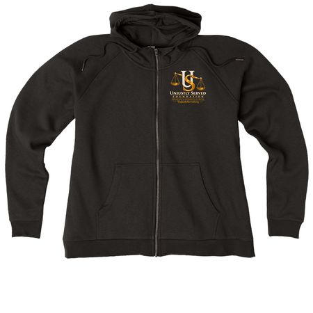 Wear the Mission. Support the Movement., a Deep Black Allmade Women?s Organic CVC Zip-Up Hoodie