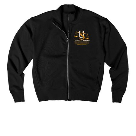 Wear the Mission. Support the Movement., a Black Women's French Terry Zip Up Jacket
