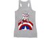 Patriot - Captain Ameowica, a Athletic Heather Women's Racerback