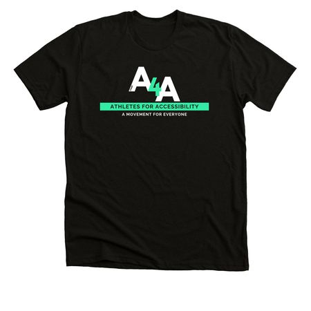 Athletes for Accessibility, a Black Heather Premium Unisex Tee