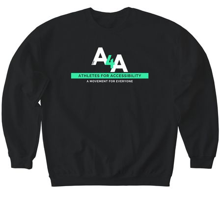 Athletes for Accessibility, a Black Softstyle Crewneck Sweatshirt