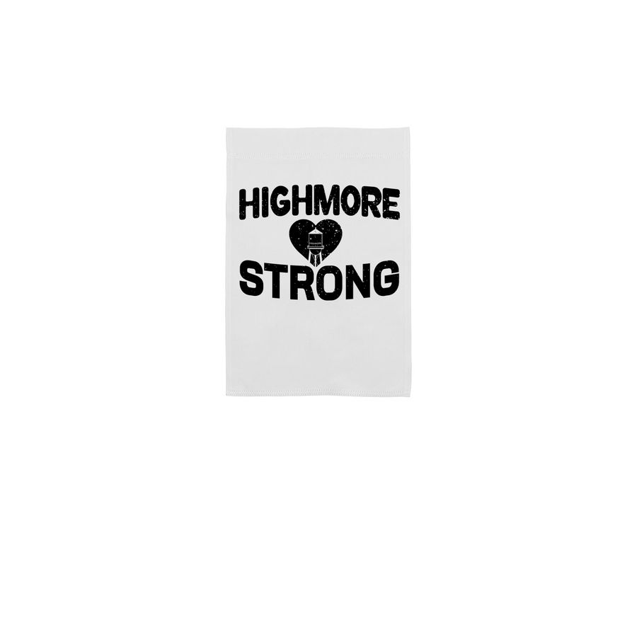 Highmore Strong Flag, a White 12" x 18" Yard Flag