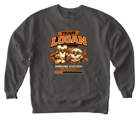 Team Logan - Bone Marrow Transplant&nbsp;, a Pepper Comfort Colors Crewneck Sweatshirt