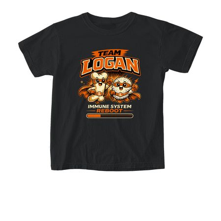 Team Logan - Bone Marrow Transplant&nbsp;, a Black Comfort Colors Youth Tee