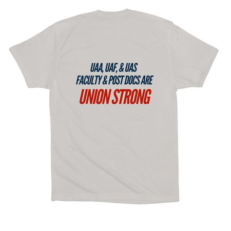 Empower Alaska Together short sleeve t-shirt, a Solid Athletic Grey Premium Cotton Tee (back-view)