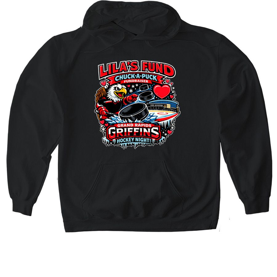 CHUCK-A-PUCK, a Black Gildan Softstyle Pullover Hoodie