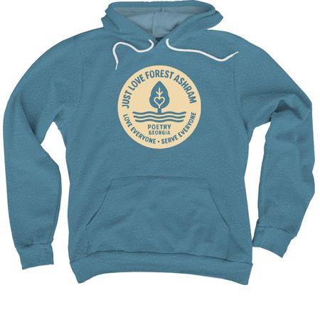 Just Love Forest Ashram&nbsp;, a Heather Deep Teal Premium Pullover Hoodie