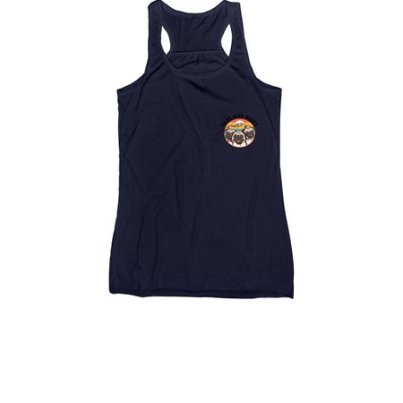 East Bay Pugs Logo, a Navy Women's Racerback