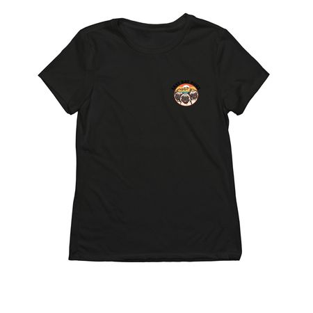 East Bay Pugs Logo, a Deep Black Allmade Eco Triblend Women?s Tee