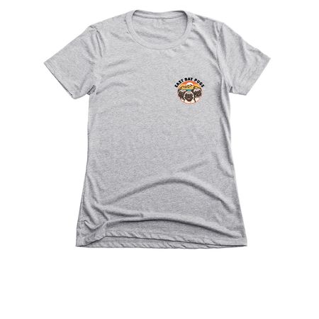 East Bay Pugs Logo, a Dark Heather Grey Women's Slim Fit Tee