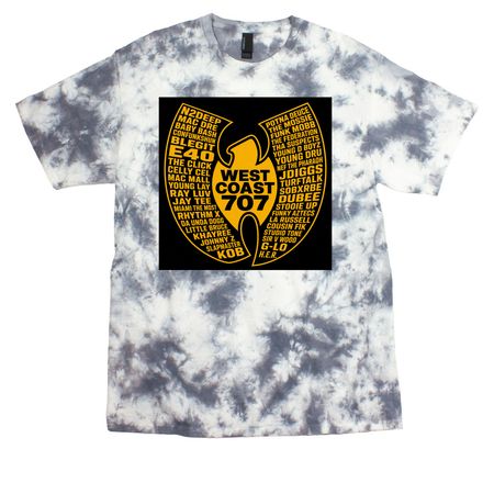 V-TOWN VETS, a Grey Crystal Tie Dye Tee