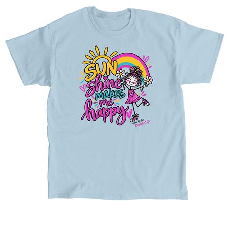 Sunshine Makes Me Happy GlowUp Girl Kendall C., a Light Blue Classic Unisex Tee