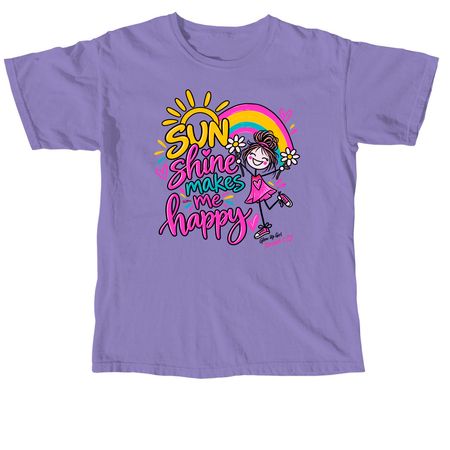 Sunshine Makes Me Happy GlowUp Girl Kendall C., a Violet Comfort Colors Unisex Tee