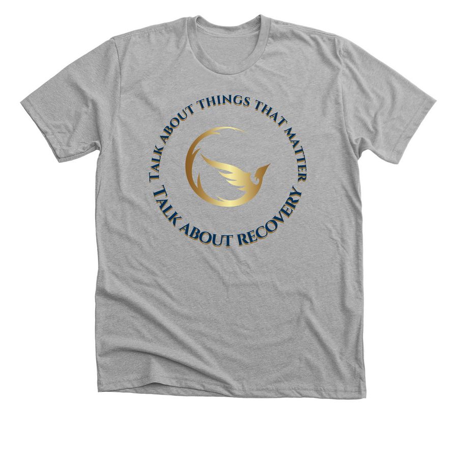 Talk about things that matter, a Athletic Heather Premium Unisex Tee