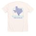 Bluebonnet Love, a Heather Natural Premium Unisex Tee (back-view)