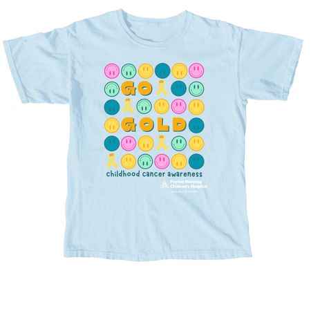 Go Gold! for Childhood Cancer 2024, a Chambray Comfort Colors Unisex Tee