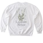 Lavender House, a White Softstyle Crewneck Sweatshirt (back-view)