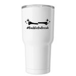 ?BREAK A LEG? Tumbler, a White Insulated Tumbler (back-view)