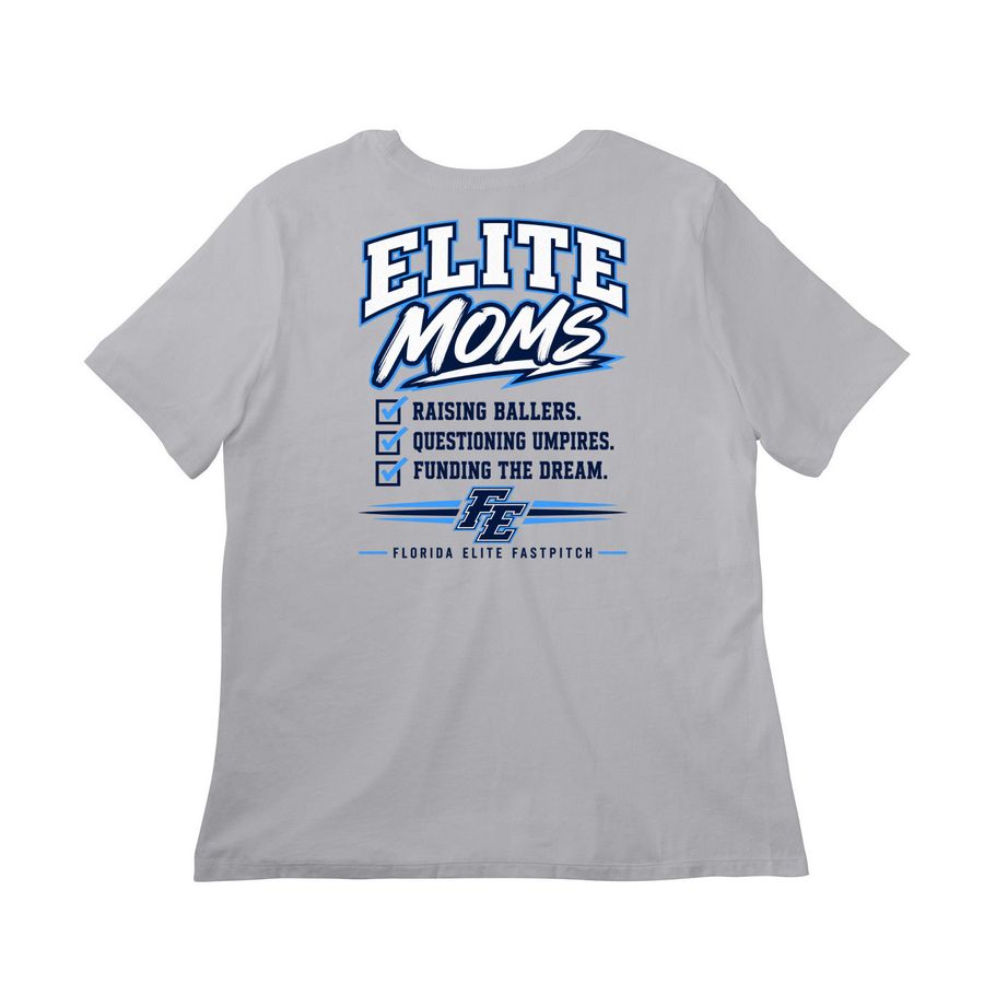 Florida Elite Moms - Light, a Solid Athletic Grey Women?s Relaxed Cotton Tee