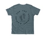 A Voice For The Voiceless, a Heather Slate Premium Youth Tee (back-view)