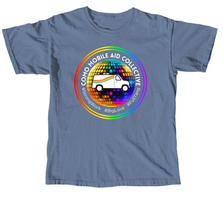 New Disco Ball Logo, a Blue Jean Comfort Colors Unisex Tee